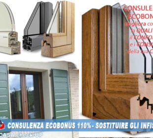 Consulenza ecobonus 110% bonus infissi sostituire serramenti Ivrea Torino Chivasso Biella