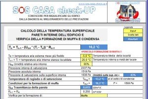 foglio di calcolo per verifica formazione di muffa e condensa