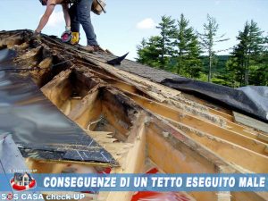 Tetto eseguito non a regola d'arte